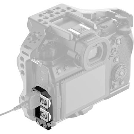 8Sinn HDMI and USB-C Cable Clamp for Lumix S5II/S5IIX/G9II Cage - zacisk w użyciu